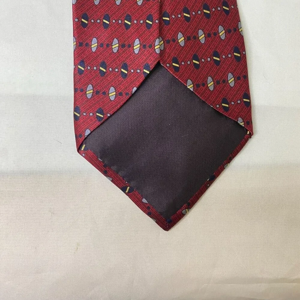#6623 Zylos Gold Maroon Mens Necktie, Tie